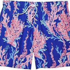 NWT Lilly Pulitzer Men’s Capri Trunk Borealis Blue Swim on Over- Size XL